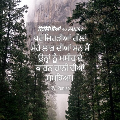 Picture 04 - ਫਿਲਿੱਪੀਆਂ 3:7 PANIRV - ਪਰ ਜਿਹੜੀਆਂ ਗੱਲਾਂ - Bible Verse Picture