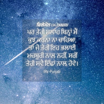 Picture 04 - ਫਿਲੇਮੋਨ 1:14 PANIRV - ਪਰ ਤੇਰੀ ਸਲਾਹ - Bible Verse Picture