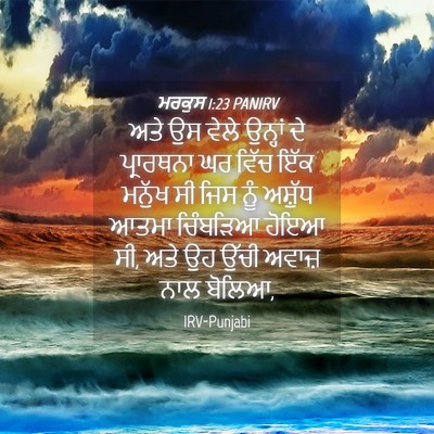 Picture 04 - ਮਰਕੁਸ 1:23 PANIRV - ਅਤੇ ਉਸ ਵੇਲੇ ਉਨ੍ਹਾਂ - Bible Verse Picture