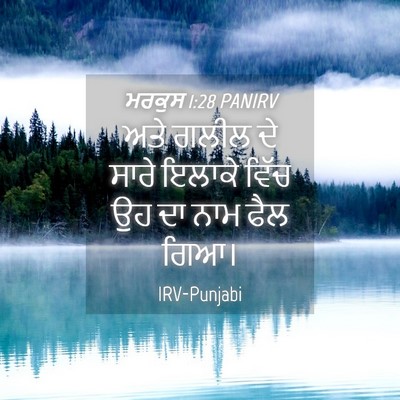 Picture 04 - ਮਰਕੁਸ 1:28 PANIRV - ਅਤੇ ਗਲੀਲ ਦੇ ਸਾਰੇ - Bible Verse Picture