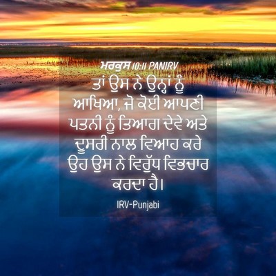 Picture 04 - ਮਰਕੁਸ 10:11 PANIRV - ਤਾਂ ਉਸ ਨੇ ਉਨ੍ਹਾਂ - Bible Verse Picture