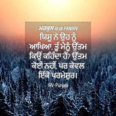Picture 04 - ਮਰਕੁਸ 10:18 PANIRV - ਯਿਸੂ ਨੇ ਉਹ ਨੂੰ - Bible Verse Picture