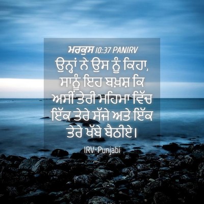 Picture 04 - ਮਰਕੁਸ 10:37 PANIRV - ਉਨ੍ਹਾਂ ਨੇ ਉਸ ਨੂੰ - Bible Verse Picture