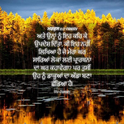Picture 04 - ਮਰਕੁਸ 11:17 PANIRV - ਅਤੇ ਉਨ੍ਹਾਂ ਨੂੰ ਇਹ - Bible Verse Picture