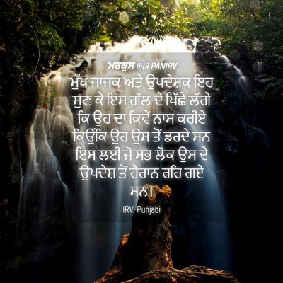 Picture 04 - ਮਰਕੁਸ 11:18 PANIRV - ਮੁੱਖ ਜਾਜਕ ਅਤੇ - Bible Verse Picture