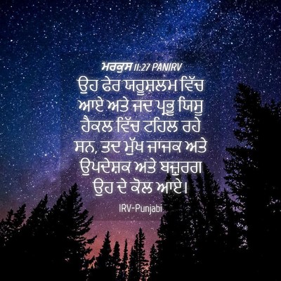 Picture 04 - ਮਰਕੁਸ 11:27 PANIRV - ਉਹ ਫੇਰ ਯਰੂਸ਼ਲਮ - Bible Verse Picture