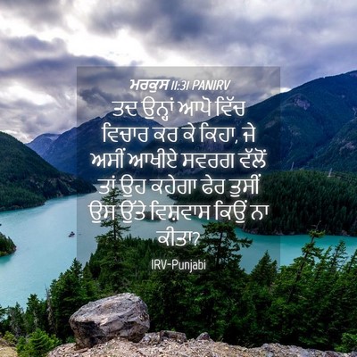 Picture 04 - ਮਰਕੁਸ 11:31 PANIRV - ਤਦ ਉਨ੍ਹਾਂ ਆਪੋ ਵਿੱਚ - Bible Verse Picture
