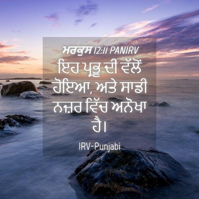 Picture 04 - ਮਰਕੁਸ 12:11 PANIRV - ਇਹ ਪ੍ਰਭੂ ਦੀ ਵੱਲੋਂ - Bible Verse Picture