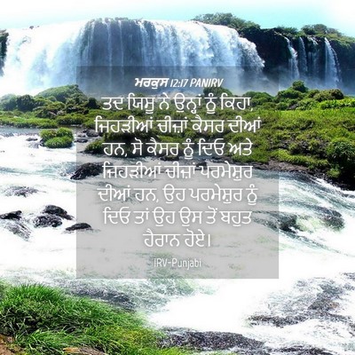 Picture 04 - ਮਰਕੁਸ 12:17 PANIRV - ਤਦ ਯਿਸੂ ਨੇ ਉਨ੍ਹਾਂ - Bible Verse Picture