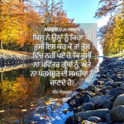 Picture 04 - ਮਰਕੁਸ 12:24 PANIRV - ਯਿਸੂ ਨੇ ਉਨ੍ਹਾਂ ਨੂੰ - Bible Verse Picture