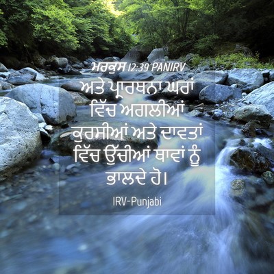 Picture 04 - ਮਰਕੁਸ 12:39 PANIRV - ਅਤੇ ਪ੍ਰਾਰਥਨਾ ਘਰਾਂ - Bible Verse Picture