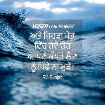 Picture 04 - ਮਰਕੁਸ 13:16 PANIRV - ਅਤੇ ਜਿਹੜਾ ਖੇਤ ਵਿੱਚ - Bible Verse Picture