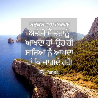 Picture 04 - ਮਰਕੁਸ 13:37 PANIRV - ਅਤੇ ਜੋ ਮੈਂ ਤੁਹਾਨੂੰ - Bible Verse Picture