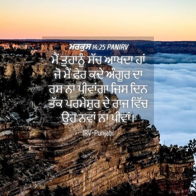 Picture 04 - ਮਰਕੁਸ 14:25 PANIRV - ਮੈਂ ਤੁਹਾਨੂੰ ਸੱਚ - Bible Verse Picture