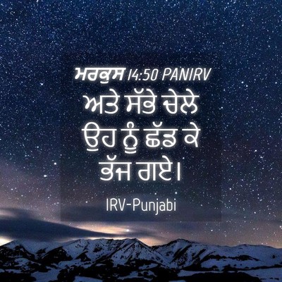 Picture 04 - ਮਰਕੁਸ 14:50 PANIRV - ਅਤੇ ਸੱਭੇ ਚੇਲੇ ਉਹ - Bible Verse Picture