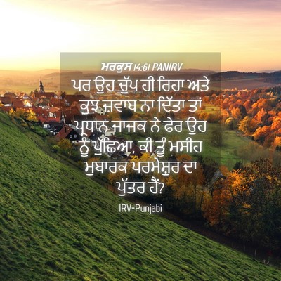 Picture 04 - ਮਰਕੁਸ 14:61 PANIRV - ਪਰ ਉਹ ਚੁੱਪ ਹੀ ਰਿਹਾ - Bible Verse Picture