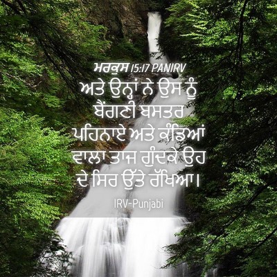 Picture 04 - ਮਰਕੁਸ 15:17 PANIRV - ਅਤੇ ਉਨ੍ਹਾਂ ਨੇ ਉਸ - Bible Verse Picture