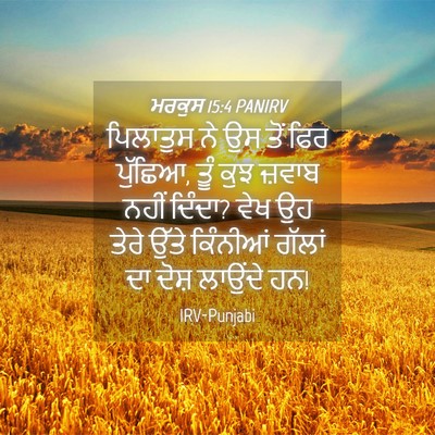 Picture 04 - ਮਰਕੁਸ 15:4 PANIRV - ਪਿਲਾਤੁਸ ਨੇ ਉਸ ਤੋਂ - Bible Verse Picture
