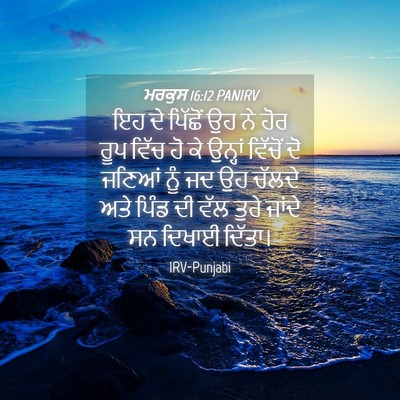 Picture 04 - ਮਰਕੁਸ 16:12 PANIRV - ਇਹ ਦੇ ਪਿੱਛੋਂ ਉਹ ਨੇ - Bible Verse Picture