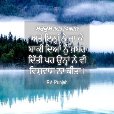 Picture 04 - ਮਰਕੁਸ 16:13 PANIRV - ਅਤੇ ਇਨ੍ਹਾਂ ਨੇ ਜਾ ਕੇ - Bible Verse Picture