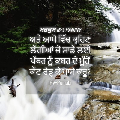 Picture 04 - ਮਰਕੁਸ 16:3 PANIRV - ਅਤੇ ਆਪੋ ਵਿੱਚ ਕਹਿਣ - Bible Verse Picture