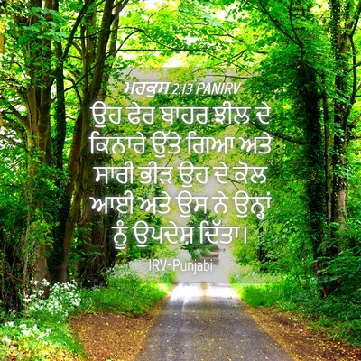 Picture 04 - ਮਰਕੁਸ 2:13 PANIRV - ਉਹ ਫੇਰ ਬਾਹਰ ਝੀਲ ਦੇ - Bible Verse Picture