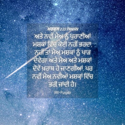 Picture 04 - ਮਰਕੁਸ 2:22 PANIRV - ਅਤੇ ਨਵੀਂ ਮੈਅ ਨੂੰ - Bible Verse Picture