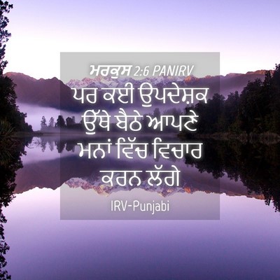 Picture 04 - ਮਰਕੁਸ 2:6 PANIRV - ਪਰ ਕਈ ਉਪਦੇਸ਼ਕ ਉੱਥੇ - Bible Verse Picture