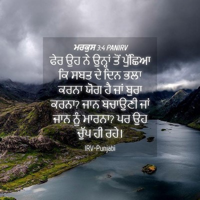 Picture 04 - ਮਰਕੁਸ 3:4 PANIRV - ਫੇਰ ਉਹ ਨੇ ਉਨ੍ਹਾਂ - Bible Verse Picture
