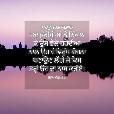 Picture 04 - ਮਰਕੁਸ 3:6 PANIRV - ਤਦ ਫ਼ਰੀਸੀਆਂ ਨੇ - Bible Verse Picture