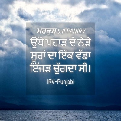 Picture 04 - ਮਰਕੁਸ 5:11 PANIRV - ਉੱਥੇ ਪਹਾੜ ਦੇ ਨੇੜੇ - Bible Verse Picture