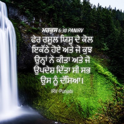 Picture 04 - ਮਰਕੁਸ 6:30 PANIRV - ਫੇਰ ਰਸੂਲ ਯਿਸੂ ਦੇ - Bible Verse Picture