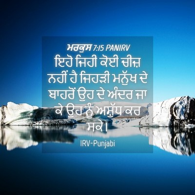 Picture 04 - ਮਰਕੁਸ 7:15 PANIRV - ਇਹੋ ਜਿਹੀ ਕੋਈ ਚੀਜ਼ - Bible Verse Picture