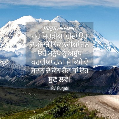 Picture 04 - ਮਰਕੁਸ 7:16 PANIRV - ਪਰ ਜਿਹੜੀਆਂ ਚੀਜ਼ਾਂ - Bible Verse Picture