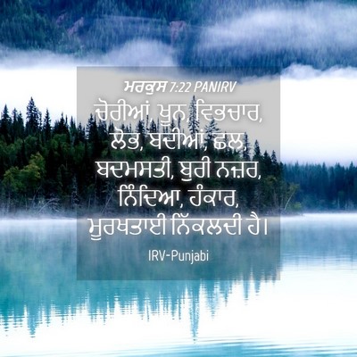 Picture 04 - ਮਰਕੁਸ 7:22 PANIRV - ਚੋਰੀਆਂ, ਖੂਨ, - Bible Verse Picture