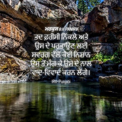 Picture 04 - ਮਰਕੁਸ 8:11 PANIRV - ਤਦ ਫ਼ਰੀਸੀ ਨਿੱਕਲੇ - Bible Verse Picture