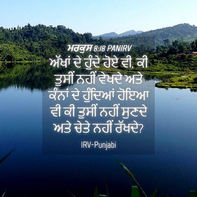 Picture 04 - ਮਰਕੁਸ 8:18 PANIRV - ਅੱਖਾਂ ਦੇ ਹੁੰਦੇ ਹੋਏ - Bible Verse Picture