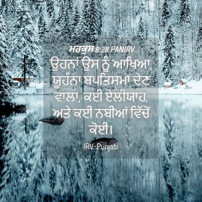 Picture 04 - ਮਰਕੁਸ 8:28 PANIRV - ਉਹਨਾਂ ਉਸ ਨੂੰ ਆਖਿਆ, - Bible Verse Picture