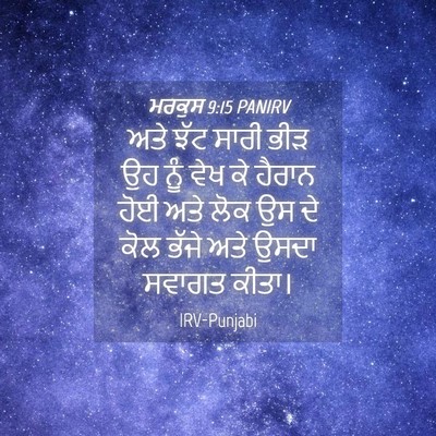 Picture 04 - ਮਰਕੁਸ 9:15 PANIRV - ਅਤੇ ਝੱਟ ਸਾਰੀ ਭੀੜ ਉਹ - Bible Verse Picture