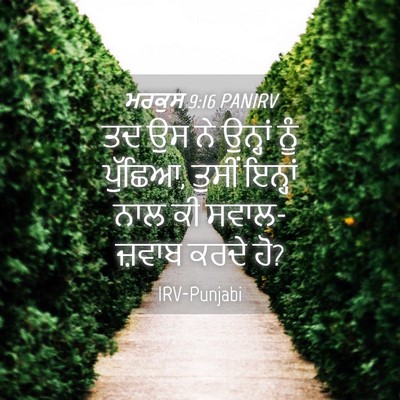 Picture 04 - ਮਰਕੁਸ 9:16 PANIRV - ਤਦ ਉਸ ਨੇ ਉਨ੍ਹਾਂ ਨੂੰ - Bible Verse Picture