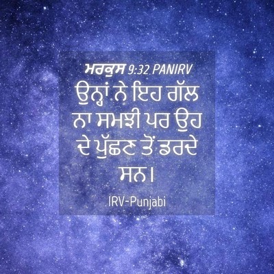 Picture 04 - ਮਰਕੁਸ 9:32 PANIRV - ਉਨ੍ਹਾਂ ਨੇ ਇਹ ਗੱਲ ਨਾ - Bible Verse Picture