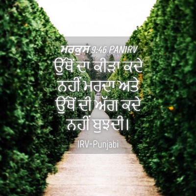 Picture 04 - ਮਰਕੁਸ 9:46 PANIRV - ਉੱਥੋਂ ਦਾ ਕੀੜਾ ਕਦੇ - Bible Verse Picture