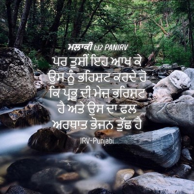 Picture 04 - ਮਲਾਕੀ 1:12 PANIRV - ਪਰ ਤੁਸੀਂ ਇਹ ਆਖ ਕੇ - Bible Verse Picture