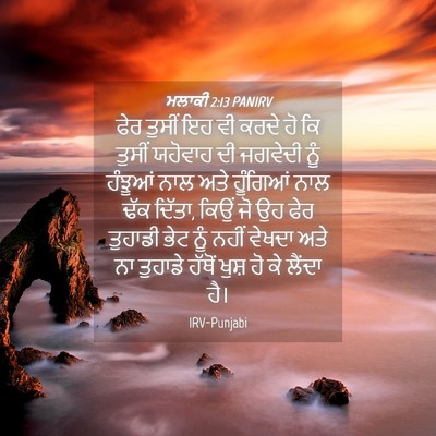 Picture 04 - ਮਲਾਕੀ 2:13 PANIRV - ਫੇਰ ਤੁਸੀਂ ਇਹ ਵੀ - Bible Verse Picture