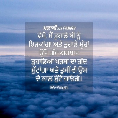 Picture 04 - ਮਲਾਕੀ 2:3 PANIRV - ਵੇਖੋ, ਮੈਂ ਤੁਹਾਡੇ ਬੀ - Bible Verse Picture