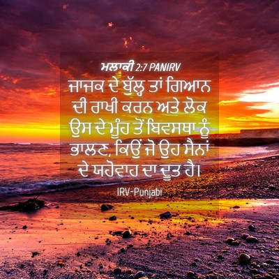 Picture 04 - ਮਲਾਕੀ 2:7 PANIRV - ਜਾਜਕ ਦੇ ਬੁੱਲ੍ਹ ਤਾਂ - Bible Verse Picture