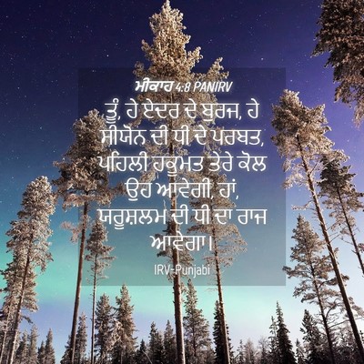 Picture 04 - ਮੀਕਾਹ 4:8 PANIRV - ਤੂੰ, ਹੇ ਏਦਰ ਦੇ ਬੁਰਜ, - Bible Verse Picture