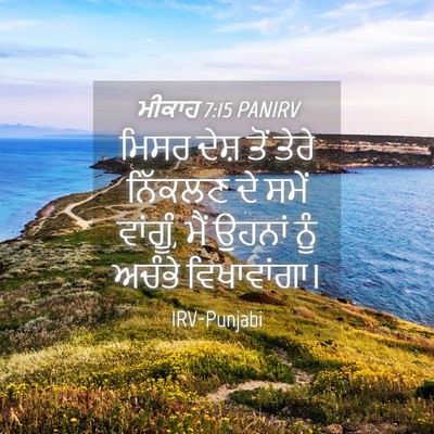 Picture 04 - ਮੀਕਾਹ 7:15 PANIRV - ਮਿਸਰ ਦੇਸ਼ ਤੋਂ ਤੇਰੇ - Bible Verse Picture