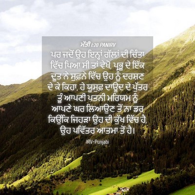 Picture 04 - ਮੱਤੀ 1:20 PANIRV - ਪਰ ਜਦੋਂ ਉਹ ਇਨ੍ਹਾਂ - Bible Verse Picture