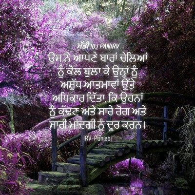 Picture 04 - ਮੱਤੀ 10:1 PANIRV - ਉਸ ਨੇ ਆਪਣੇ ਬਾਰਾਂ - Bible Verse Picture